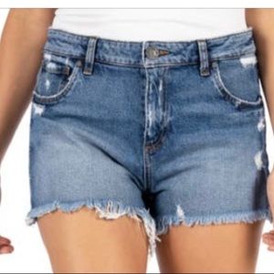 KUT from the Kloth Jane High Rise denim shorts